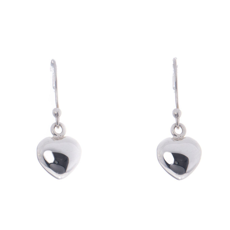 Aretes de Corazones de Plata martillados y lisos