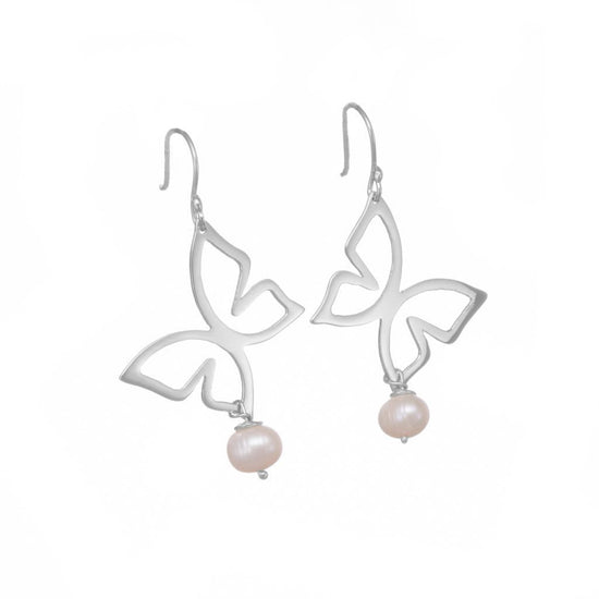 Aretes de Plata en forma de mariposa Cloé