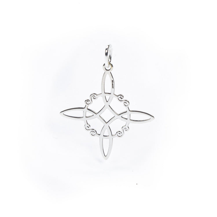 Dije nudo de bruja de plata