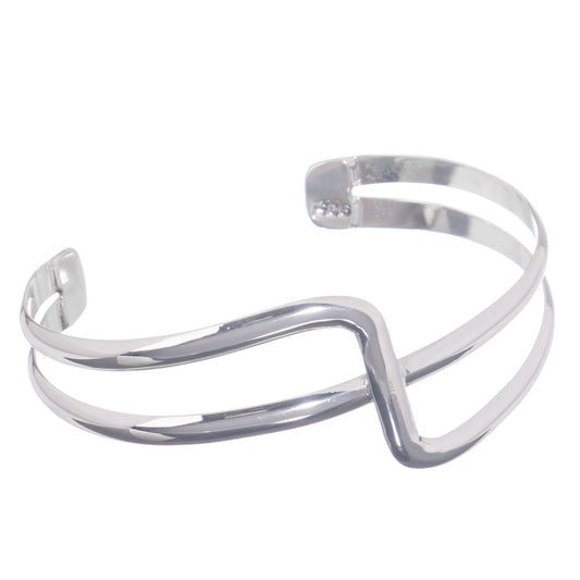 Brazalete de Plata lineas cruzadas