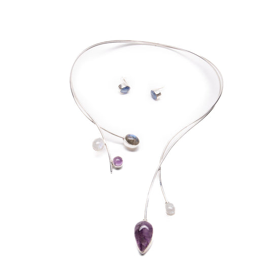 Gargantilla piedras naturales