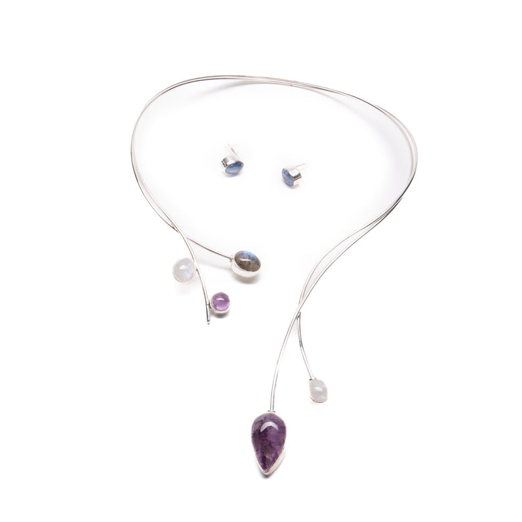 Gargantilla piedras naturales