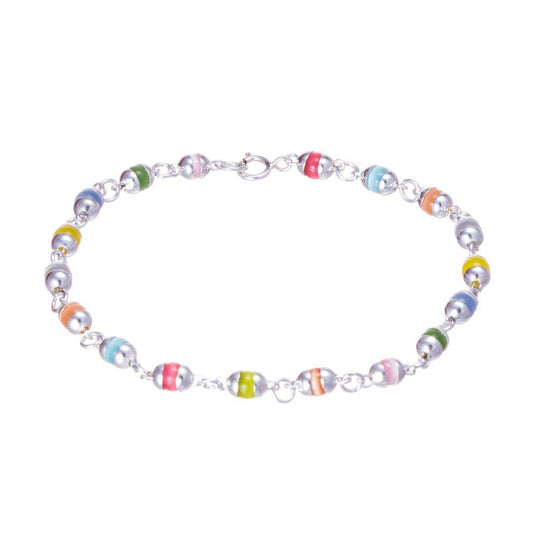 Pulseras de plata con piedras ojo de gato mini